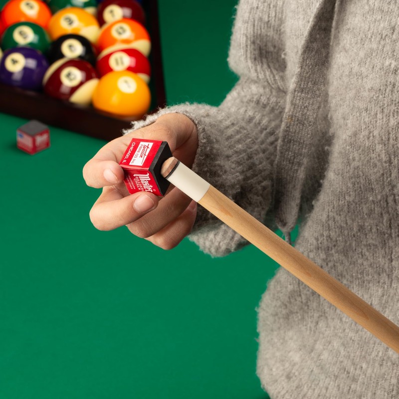 Master Billiard/Pool Cue Chalk Box, 12 Cubes, Black