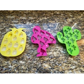 Silicone Ice Cube Trays Shapes Set Of 6 Pcs - Including Cactus Silicone Mold, Flamingo And Pineapple Mold - Cute Ice Molds, 2 Pcs Each Style Cute Ice Cube Tray Silicone Molds - Ice Molds Fun Shapes