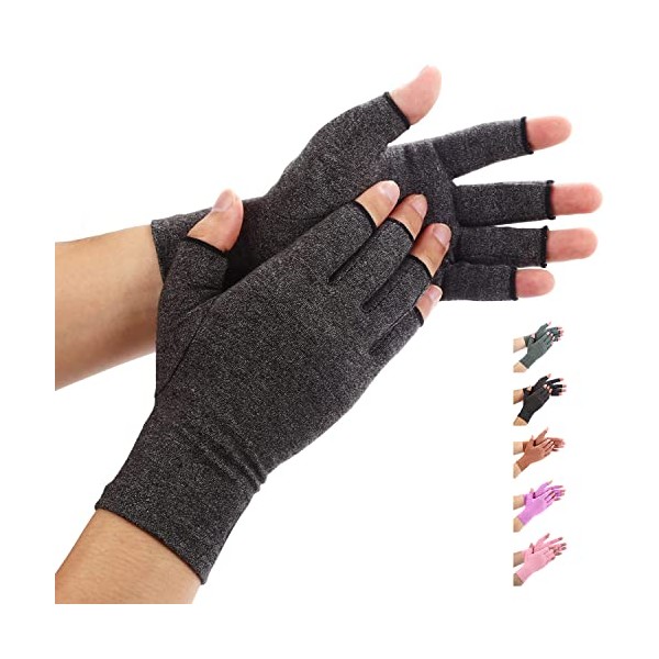Arthritis Gloves,Duerer Compressions Gloves,Women and Men Relieve Pain from Rheumatoid, RSI, Carpal Tunnel, Hand Gloves for Dailywork, Hands and Joints Pain Relief(Black, M)
