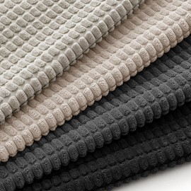 MIULEE Neutral Cream/Grey Decorative Pillow Covers 18x18 Inch Set of 4 Boho Western Farmhouse Throw Pillows Corduroy Couch Pillowcases Industrial Home Decor for Sofa Cushion Living Room Bed