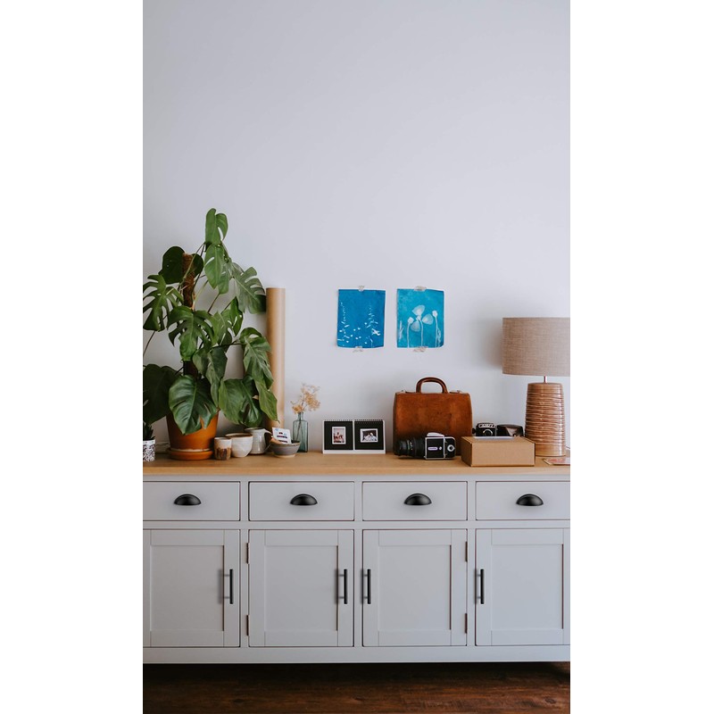 Ravinte 15 Pack 3" Drawer Pulls Flat Black Cabinet Cup