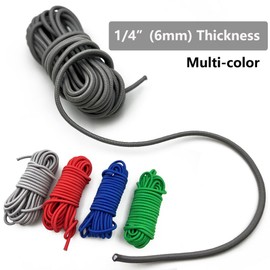 1/4” x 32.8ft Elastic Bungee Shock Cord, TuNan Heavy Duty Stretch String Elastic Thick Rope for Outdoor DIY Crafts Tie down - Green