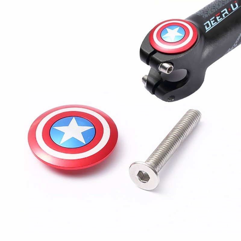 Bicycle Headset Cover with 1-1/8" Screw Bike Stem Cap Aluminum