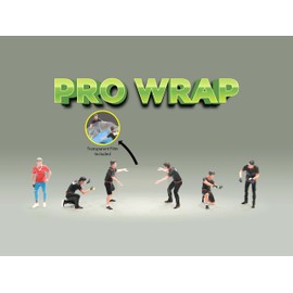 American Diorama PRO-WRAP - 6 Piece Diecast Figure Set Limited Edition for 1/64 Scale Models AD-2413MJ