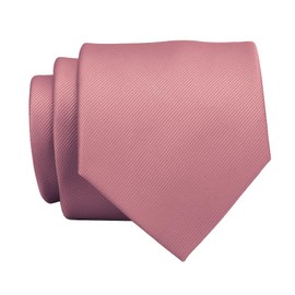 GUSLESON New 3.15"（8cm） Solid Color Necktie and Pocket Square Cufflinks Clip Set, Dusty Rose, general