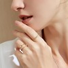 JeryWe 6PCS 14K Gold Filled Stainless Steel Stacking Rings Set