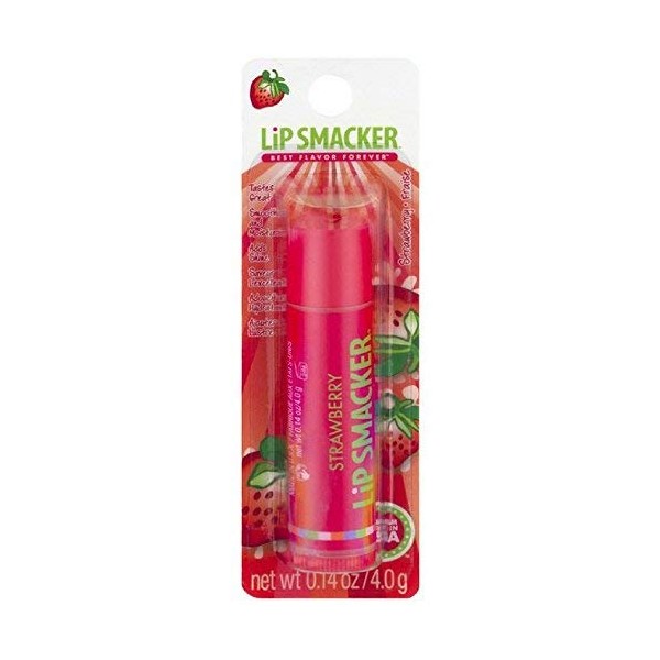 Lip Smacker Strawberry Lip Balm, 0.14 oz (Pack of 3)