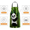 Smooffly Curious Panda on Stem of the Bamboo Apron Unisex