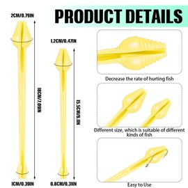 RoundFunny 6 Pcs Fishing Hook Disgorger Plastic Snelled Fish Hook Remover Tool Portable Fish Hook Remover Fish Dehooker Unhook Extractor Tool for Fishing Gear Accessories 2 Size 3 Colors