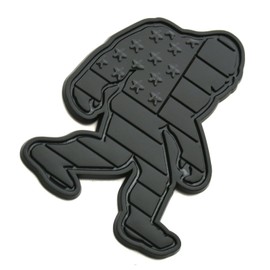 1x USA Flag Sasquatch Emblem American Flag Bigfoot Car Badge Compatible with Ford Bronco Universal Car Truck SUV (Black)