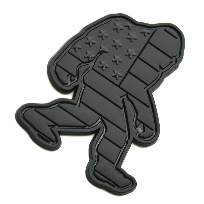 1x USA Flag Sasquatch Emblem American Flag Bigfoot Car Badge