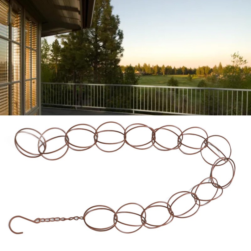 Topyond Rain Chains for Gutters, Metal Rain Chain, Drainage Function,