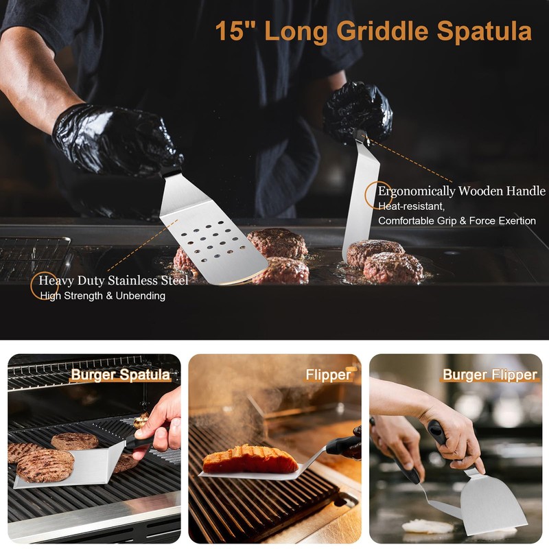 35PCS Griddle Accessories Kit, Leonyo Flat Top Grill Accessories, Grill