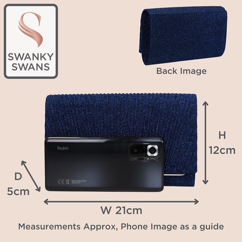 SwankySwans Women's Amy Clutch Bag, royal