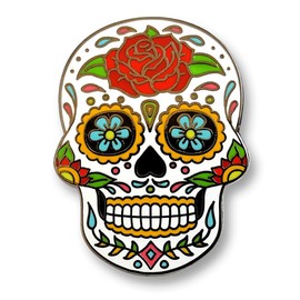 Pinsanity Day of The Dead Sugar Skull Enamel Lapel Pin