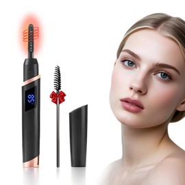 Heated Eyelash Curlers - Rechargeable Electric Eyelash Curler with 4 Heat Settings,Long-Lasting Curling Tool Includes Eyelash Brush,LED Display,Best for Women's Makeup (BILUE)