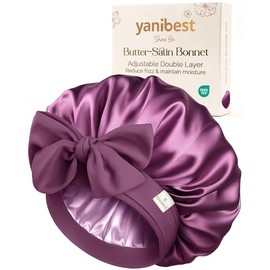 Yanibest Gorros Satén Dormir Este Gorro Seda Adapta Mayoría Cabezas Perfecto Todo Tipo Cabello Adecuado Mujeres Hombre