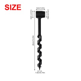 Larcele Hand Auger Wood Drill, Scotch Eye Wood Auger Drill Bit Survival Wrench Tool for Camping and Bushcraft ZLZ-01 (19mm/ 0.74in)