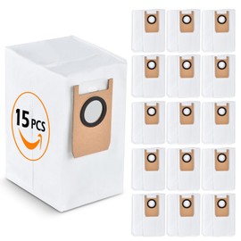 Cigacoal 15Pack Replacement Dust Bags for EufyS1 Pro Omni Robot Vacuum Cleaner, Large Capacity Disposable Bags for Self-Empty Station, Compatible with EufyS1 Pro and OmniS1 Vacuum Bags