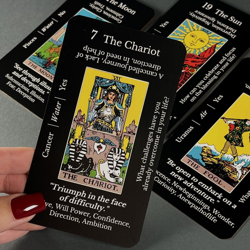CRAFTERIAN Learning Tarot, Tarot Cards for Beginners with Meanings on