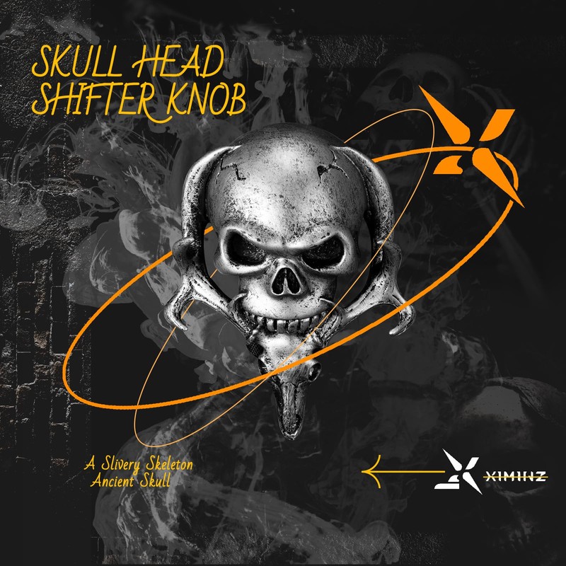 XIMINZ Shift Knob Automatic Skull Shape Universal Gear Knob Replacement