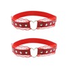 alisikee 2 Pieces Adjustable Lace Heart Shaped Thigh Garter Elastic