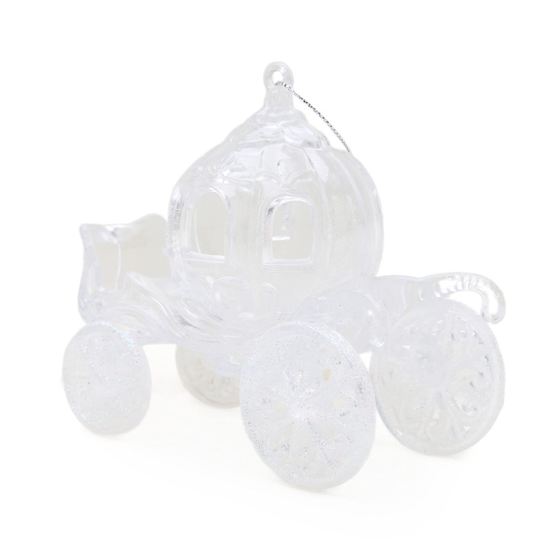 Christmas Concepts® 10cm Glitter Decorated Princess Carriage Decoration (IRIDESCENT, 1)