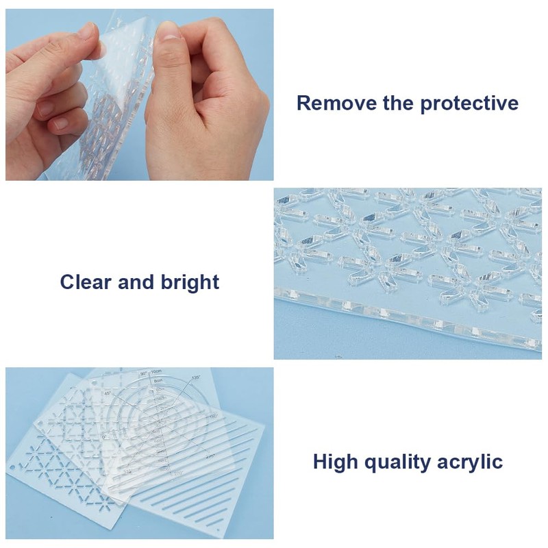 FREEBLOSS 4 Set Sashiko Coaster Kit DIY Coaster Kit for