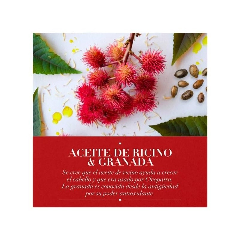 Herbal Essences Shampoo con Aceite de Ricino y Granada, Sin