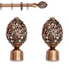 2-Pack Curtain Rod End Caps – Iron Finials with Screws,