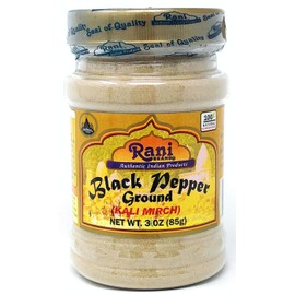 Rani Black Pepper Fine Powder 80 Mesh, Premium Indian 3oz (85g) ~ Gluten Free, Non-GMO, Natural