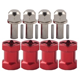 Acouto RC 12mm Hex Wheel Hub Metal Adaptor for Hsp Redcat Remote Control Crawler The Set of Wheel HubAdaptors are Suitable for Moto (Length 17mm)