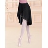 DanceDaily Women Black Wrap Dance Skirt Adjustable Waist Chiffon Ballet