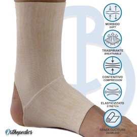 Beman 356 – Orthopädische Sport-Knöchelbandage bei Verstauchung, Knöchelbandage, elastisch, atmungsaktiv, elastisches Knöchelband für Bandschäden Sehnenentzündung (4/XL)