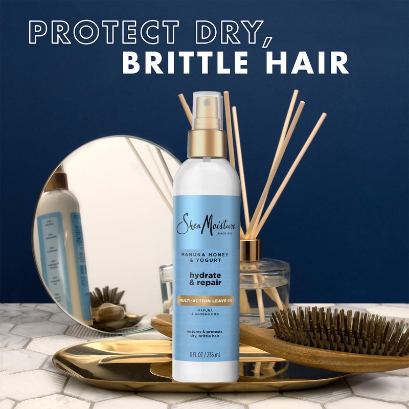 SheaMoisture Leave-In Conditioner, Multi-Action Spray 2-Pack, Manuka Honey & Yogurt