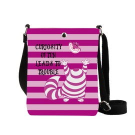 Cheshie Cat Crossbody-Tasche, Cartoon-Film-Fan, Geschenk, Katzenliebhaber, Geschenk, Alicee, Reise, Urlaub, Rucksack, Geldbörse, Tasche, Trouble 2cb
