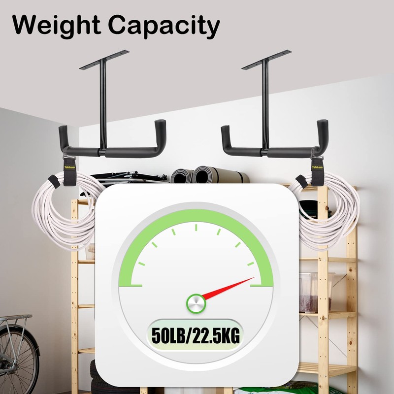 Tahikem 2 Set Overhead Garage Storage Rack, Heavy Duty Overhead