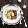 Emapoy 10 Pack Travel Camping Tableware Fork Spoons Plate Cutlery,