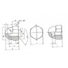 M8 Hexagon Dome Nut - A4 Stainless Steel DIN1587 Pack