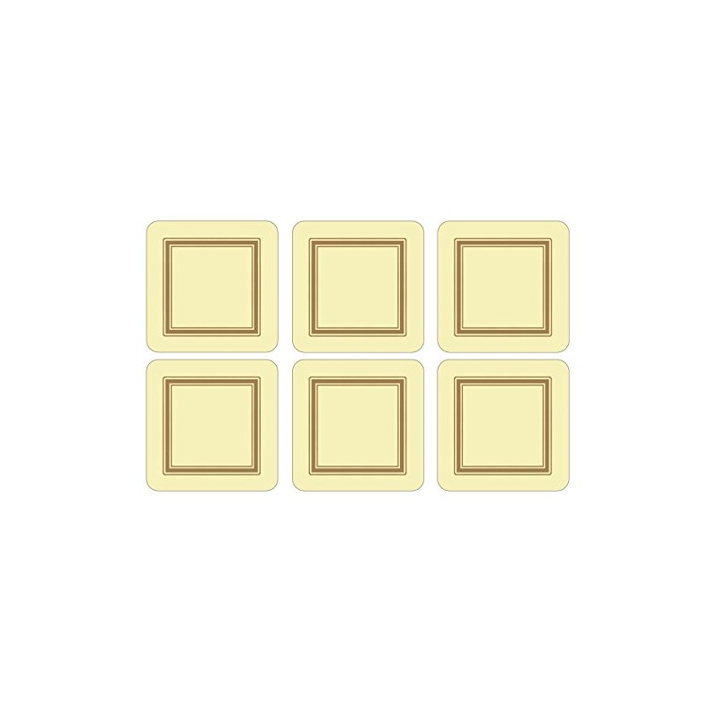 Pimpernel Classic Cream Coasters, Set of 6