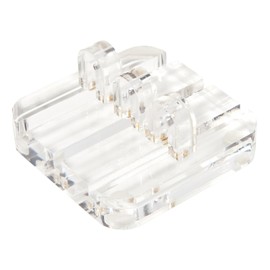 russell+hazel Acrylic Cable Manager, 3” x 1.5” x 3”, Cord Organizers, Desktop Organization, Clear Acrylic with Gold Magnets, (98139)