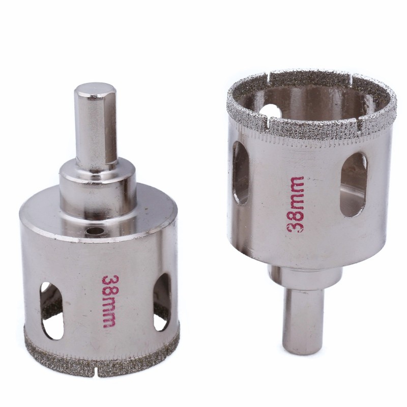 JINGLING 2Pcs 1 1/2 Inch 38mm Diamond Hole Saws Granite