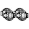 Forklift Trained & Certified Hard Hat Sticker/Helmet Decal Label Lunch