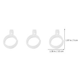 NUOBESTY 5pcs Cross Stitch Roll Plastic Buckle Clamps Stitching Fabric White Clasp Clips Cross-stitch Embroidery Accessories