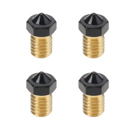 eMagTech 4pcs 0.4mm Nozzle M6 300C Degree Temperature Compatible with Anycubic Kobra Mega S X Chiron Compatible with Prusa i3 MK3S Mini Mini+ Extruder V6 Hotend 3D Printer