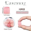 ZHIYUXI 10 PCS Natural Rose Quartz Healing Crystals Polished Quartz