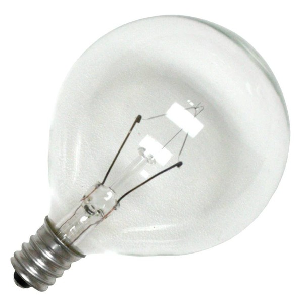 SYLVANIA Incadescent Globe Shape Décor Light Bulb, G16.5, 25W, E12 Candelabra Base, 180 Lumens, 2850K, Soft White - 6 Pack (13618)
