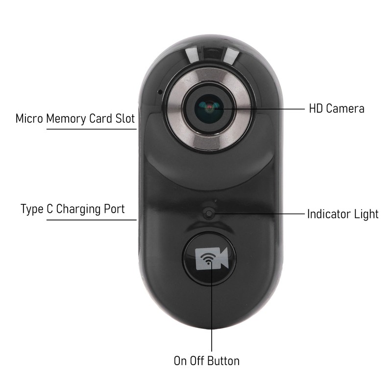 1080P Pet Camera Wireless WiFi Transmission Thumb Camera Magnetic Suction