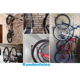 INION MHBKK02 Wall Bicycle Holder for Home, Garage or Basement up to 25 kg Including Screws and Dowels