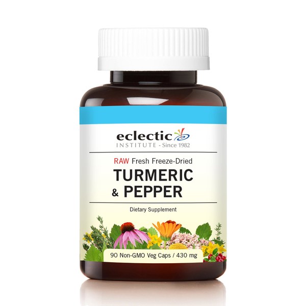 Eclectic Turmeric & Pepper Freeze Dried Vegetables with Glass, Blue, Peppermint, 90 Count